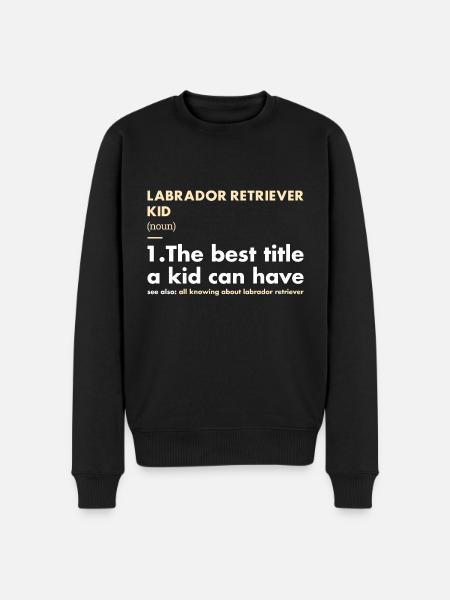 Labrador Retriever Kid Definition - Men's Premium Organic Jumper - black