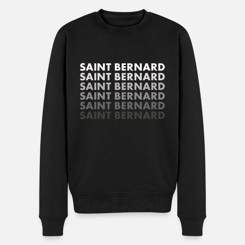 Saint Bernard - Männer Premium Bio Pullover - Schwarz