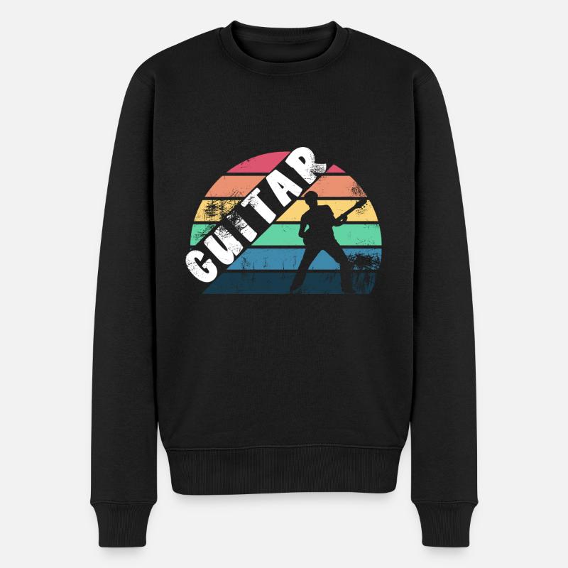 Musiker Gitarre - Männer Premium Bio Pullover - Schwarz