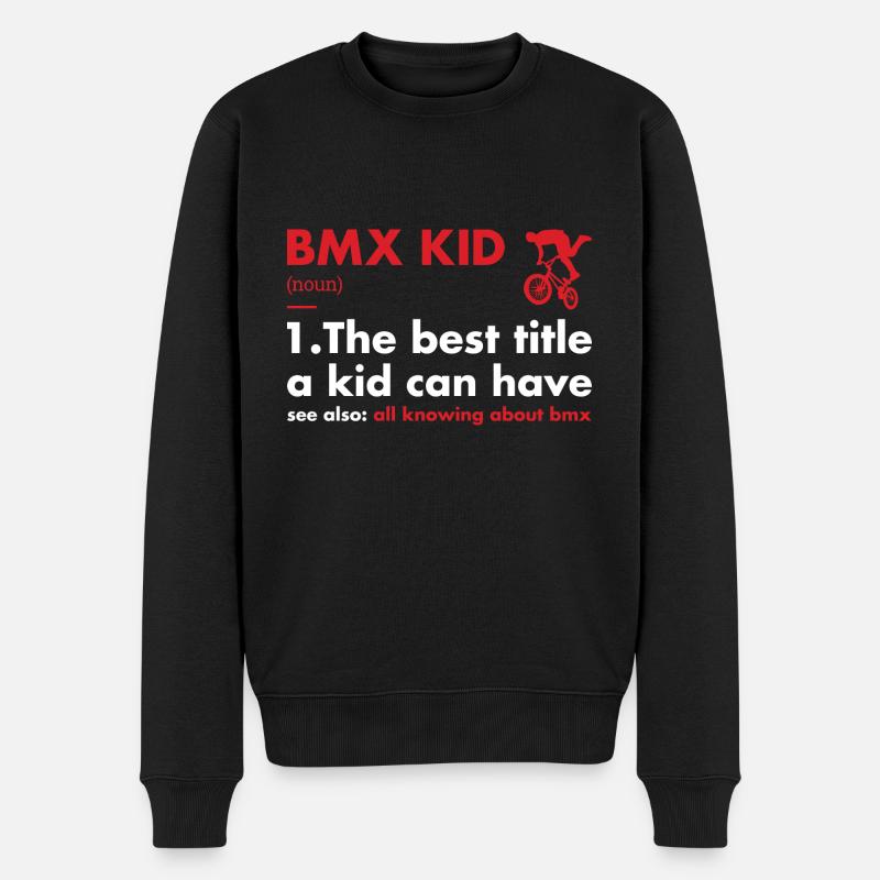 Sport Kid Definition BMX - Männer Premium Bio Pullover - Schwarz