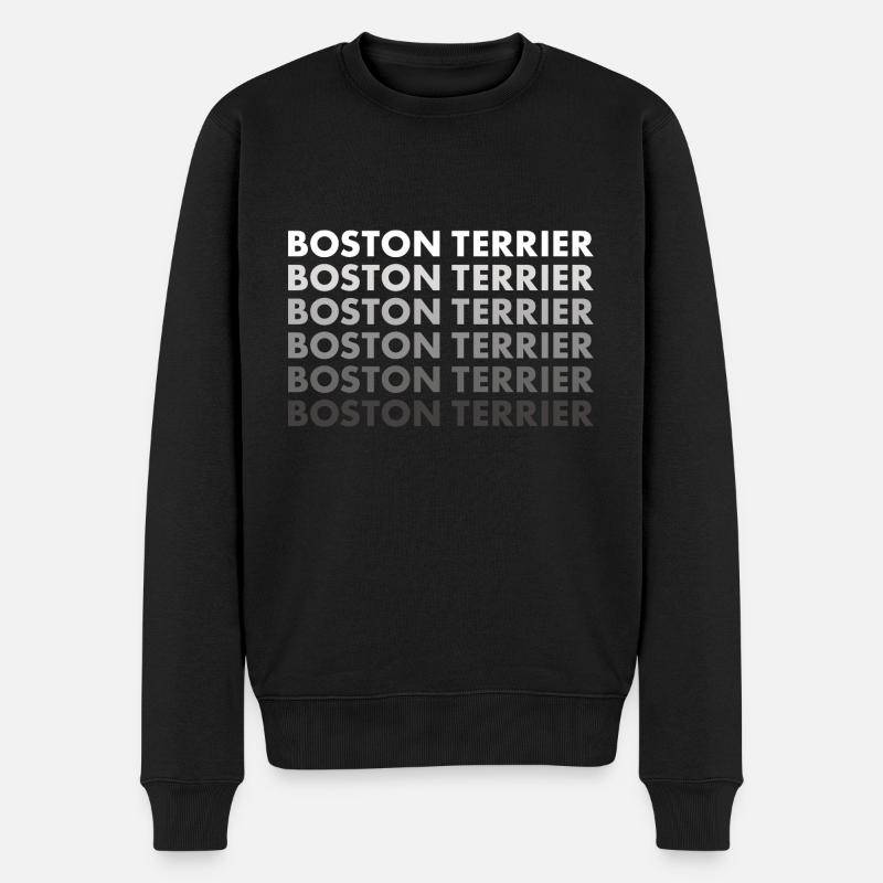 Boston Terrier - Männer Premium Bio Pullover - Schwarz