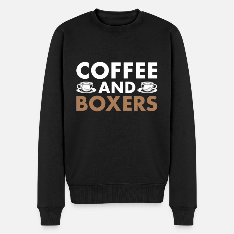 Café et boxer - Pull Premium bio Homme - noir