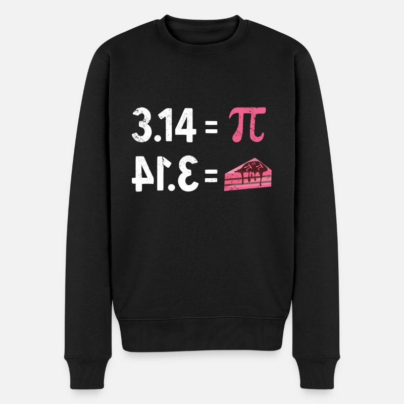 Math 3,14 = Pie Pi - Männer Premium Bio Pullover - Schwarz