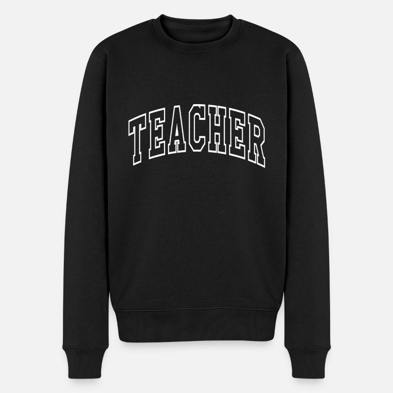 Teacher - Männer Premium Bio Pullover - Schwarz