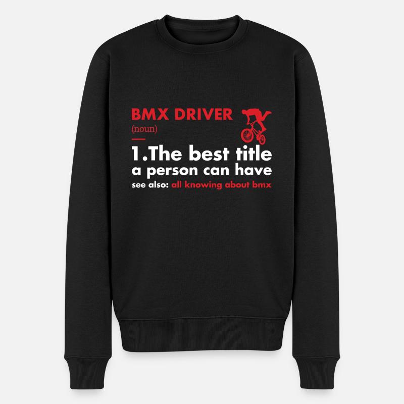 Sport Driver Definition BMX - Männer Premium Bio Pullover - Schwarz