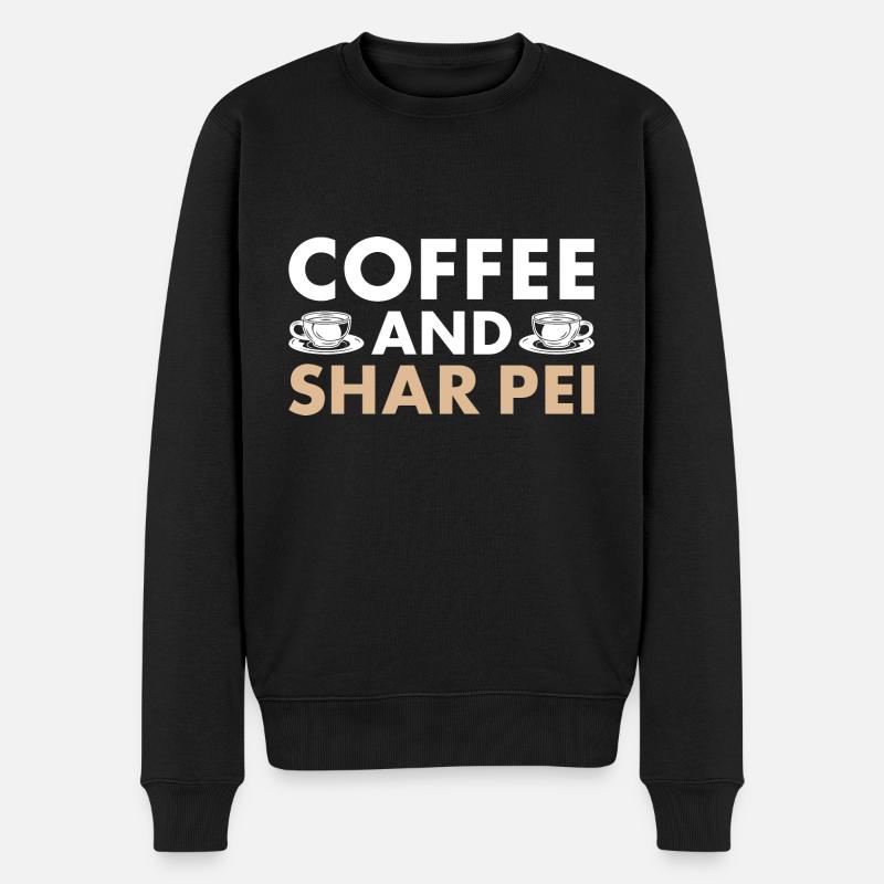 Café Et Shar Pei - Pull Premium bio Homme - noir