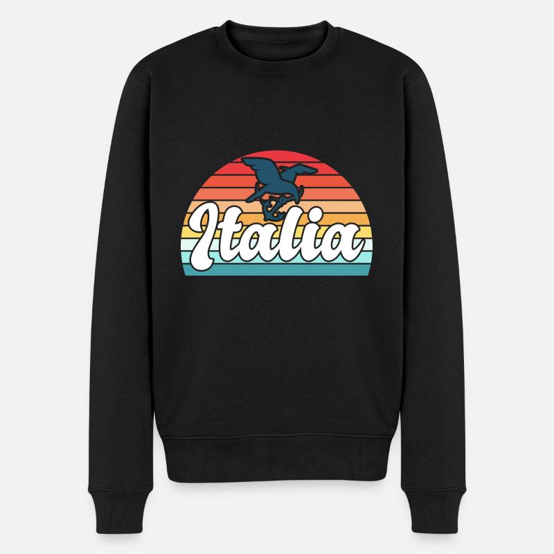 sommer italia - Männer Premium Bio Pullover - Schwarz