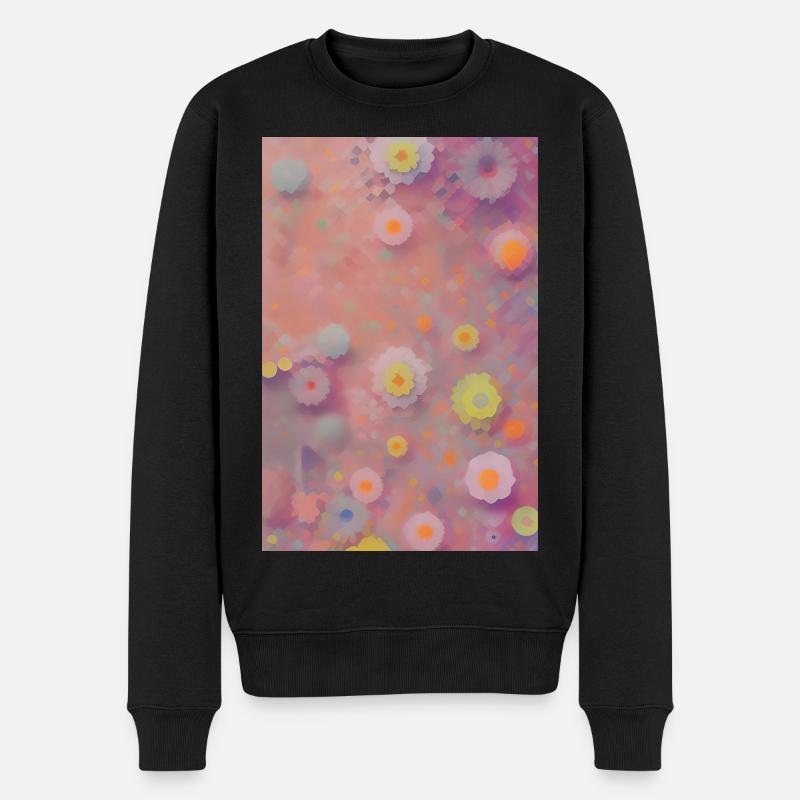 Blumen Kunst - Männer Premium Bio Pullover - Schwarz