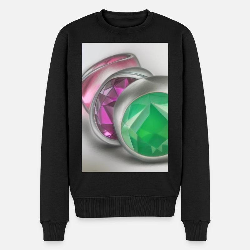 Pierres précieuses - Pull Premium bio Homme - noir