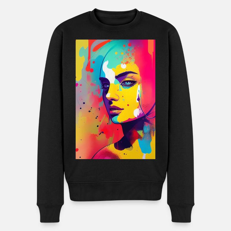 Art abstrait - Pull Premium bio Homme - noir