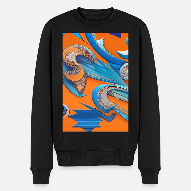 Abstrakte Kunst - Männer Premium Bio Pullover - Schwarz