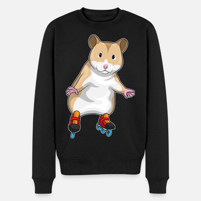 Hamster Inline skating Inline skates - Männer Premium Bio Pullover - Schwarz