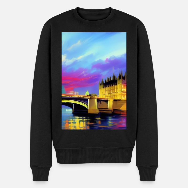 Ponts à Londres - Pull Premium bio Homme - noir