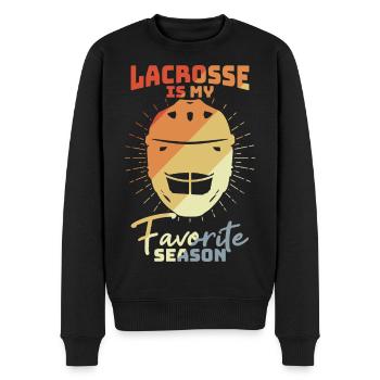 Lacrosse Motivation - Männer Premium Bio Pullover - Schwarz - Vorne - Nico (187cm)