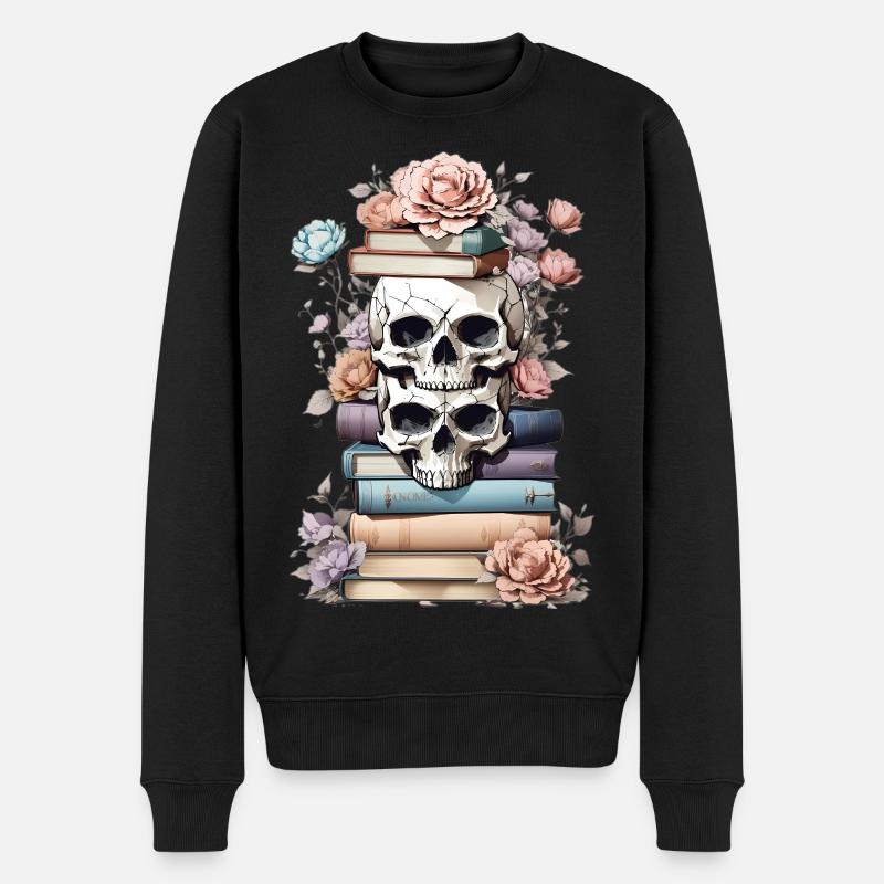 Piles de livres - Pull Premium bio Homme - noir