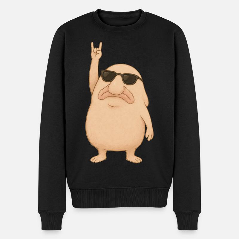 Blobfisch Rockt - Männer Premium Bio Pullover - Schwarz