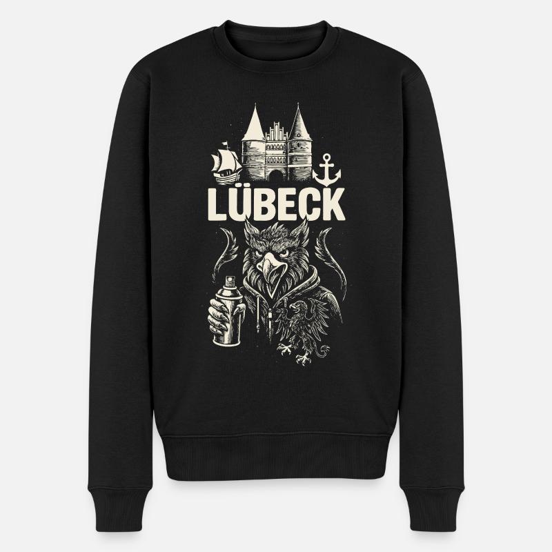 Lübeck Street Vibes - Pull Premium bio Homme - noir