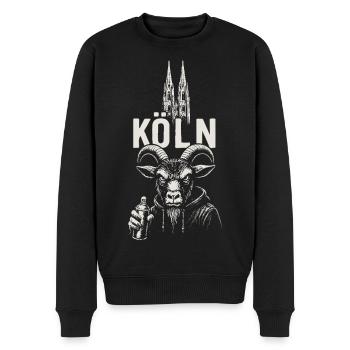 Domstadt Rebellion - Männer Premium Bio Pullover - Schwarz - Vorne - Nico (187cm)
