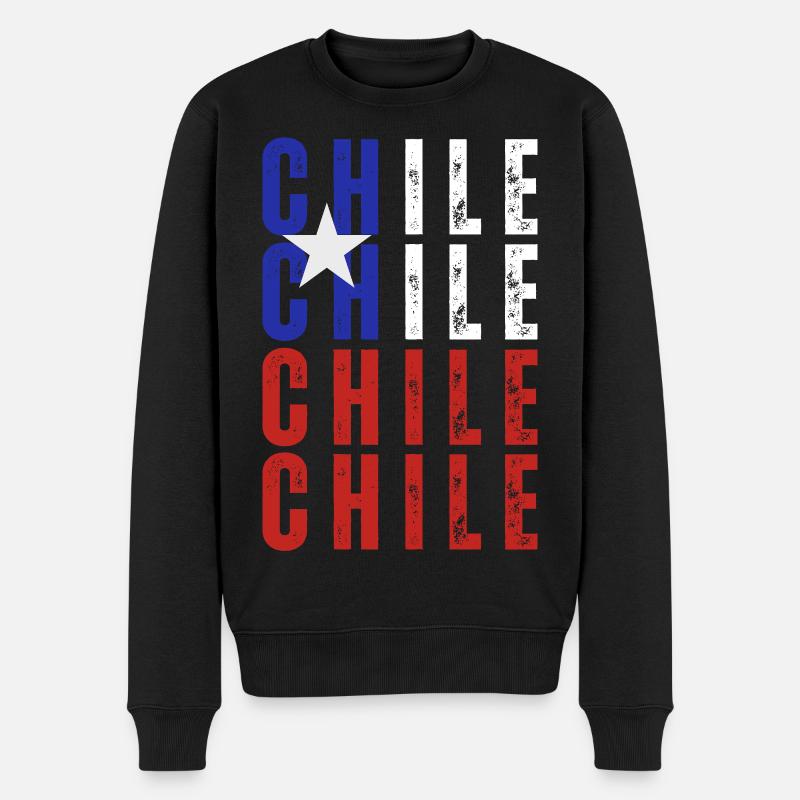 La fierté chilienne, j’aime le Chili - Pull Premium bio Homme - noir