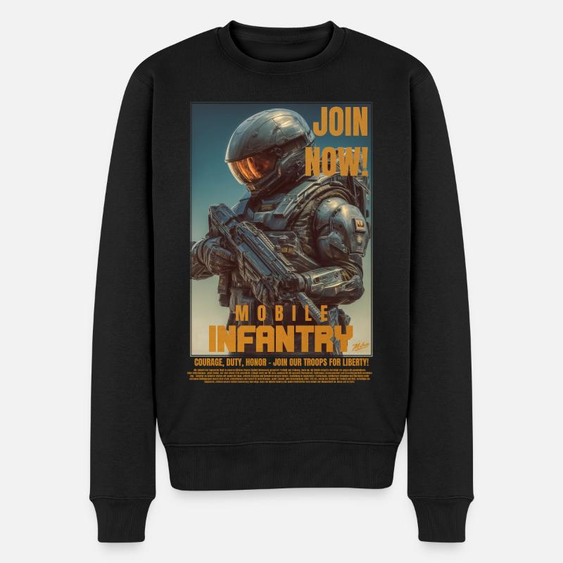 Infanterie mobile - Pull Premium bio Homme - noir