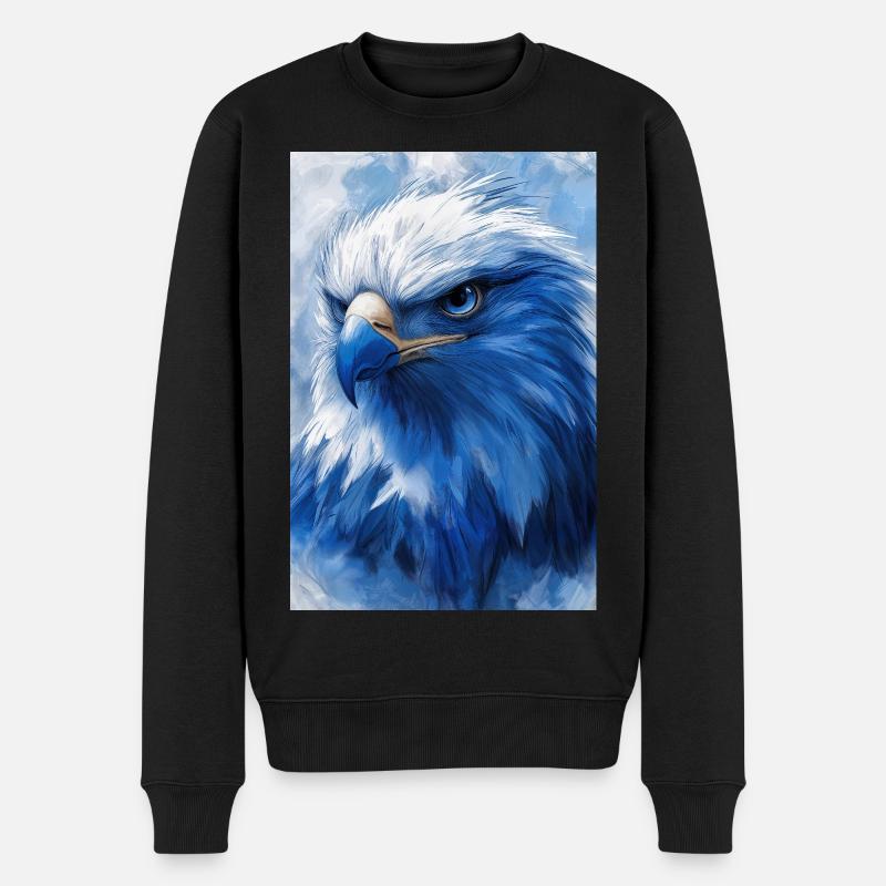 Illustration eines Adlers - Männer Premium Bio Pullover - Schwarz