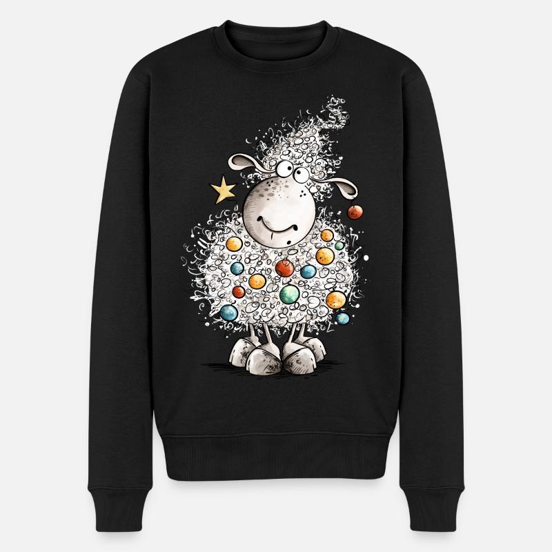 Noël mouton Navidad en toison - Pull Premium bio Homme - noir