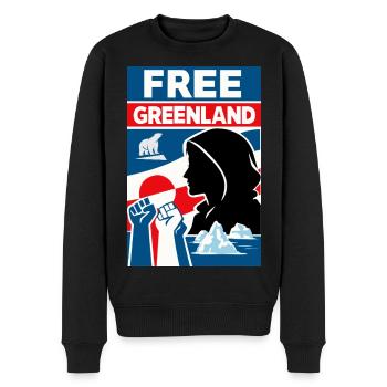 Free Greenland - Männer Premium Bio Pullover - Schwarz - Vorne - Nico (187cm)