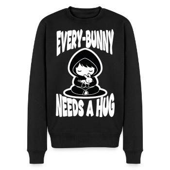 Kaninchen-Umarmung Jeder-Kaninchen-Manga niedlich - Männer Premium Bio Pullover - Schwarz - Vorne - Nico (187cm)