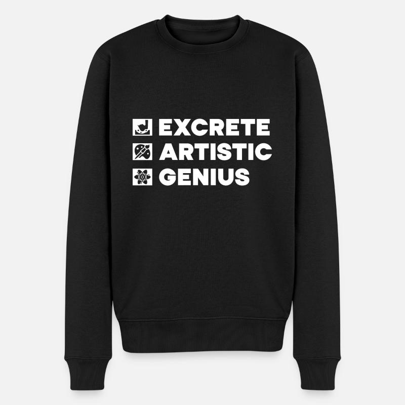 Funny Art Painter Artistic Genius Drawing Artist - Männer Premium Bio Pullover - Schwarz