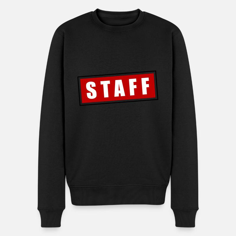 staff - Männer Premium Bio Pullover - Schwarz