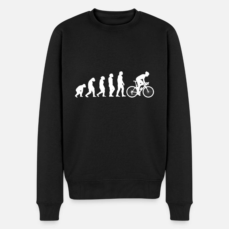 Evolution Biker - Männer Premium Bio Pullover - Schwarz