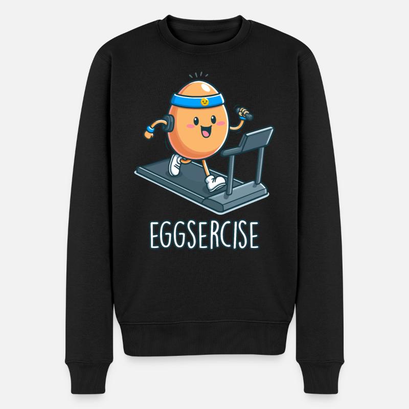 Eggsercise - Pull Premium bio Homme - noir