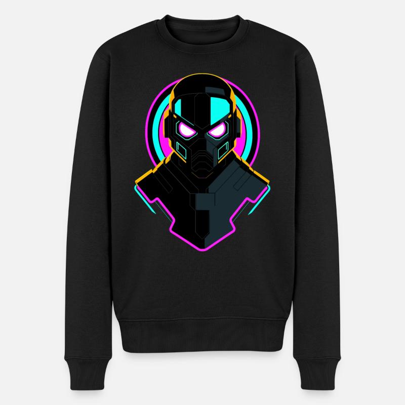 Robot néon - Pull Premium bio Homme - noir