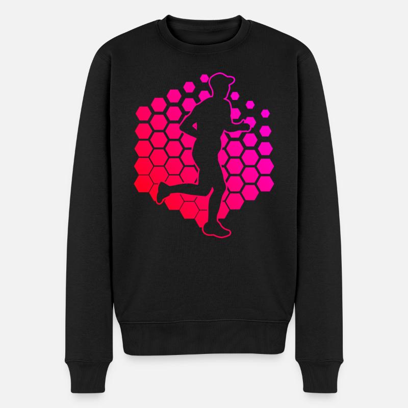 Jogging Marathon Course Marathon Coureurs - Pull Premium bio Homme - noir