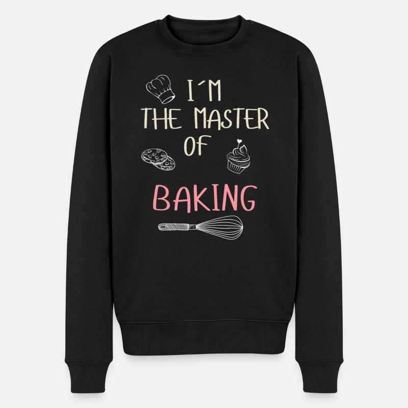 Im the master of baking - Männer Premium Bio Pullover - Schwarz