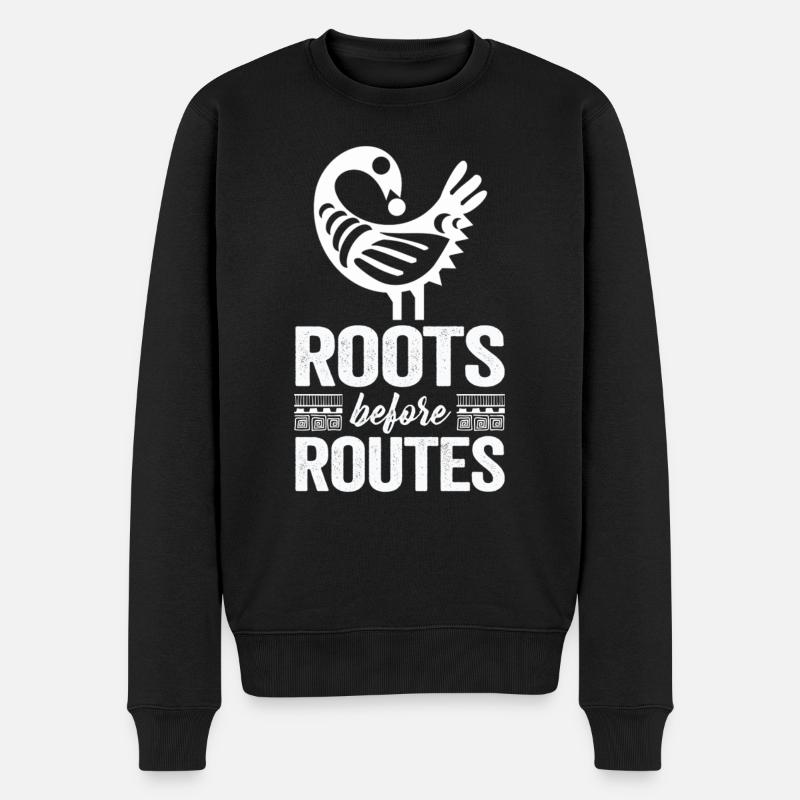 Symbole Sankofa Adinkra Ghana Noir - Pull Premium bio Homme - noir