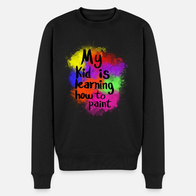 peinture - Pull Premium bio Homme - noir