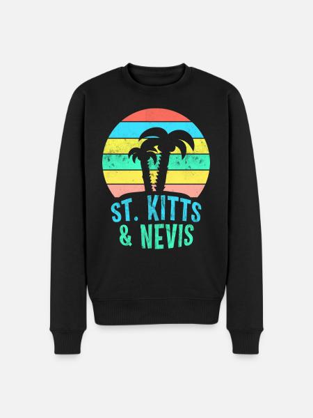ST. KITTS & NEVIS - Men's Premium Organic Jumper - black