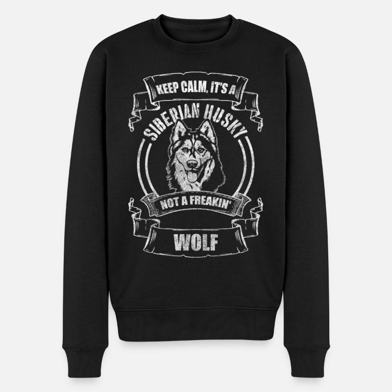 Husky Hunderasse Sibirien Hundebesitzer - Männer Premium Bio Pullover - Schwarz