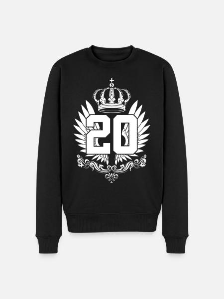 20TH BIRTHDAY 20 YEARS - Men's Premium Organic Jumper - black