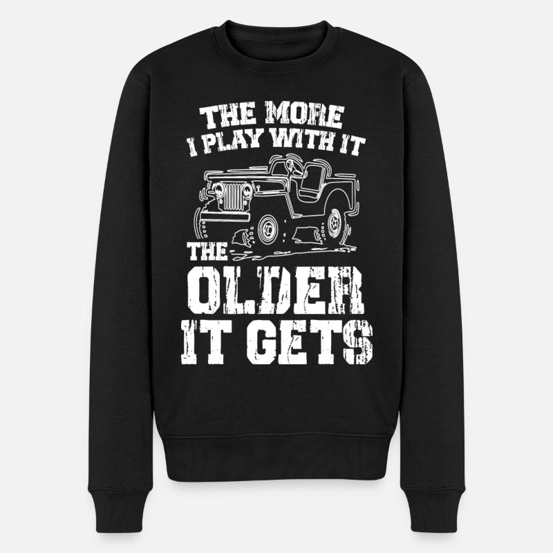 The Older Jeeps - Männer Premium Bio Pullover - Schwarz