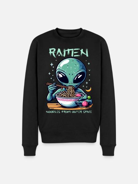 Outer Space Ramen Alien Noodles - Men's Premium Organic Jumper - black