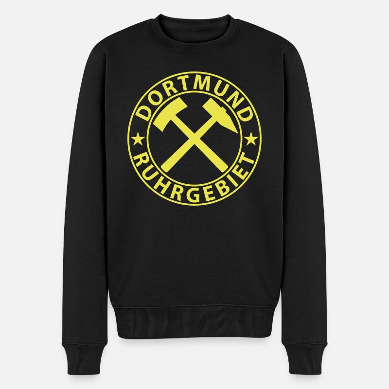 Dortmund - Männer Premium Bio Pullover - Schwarz