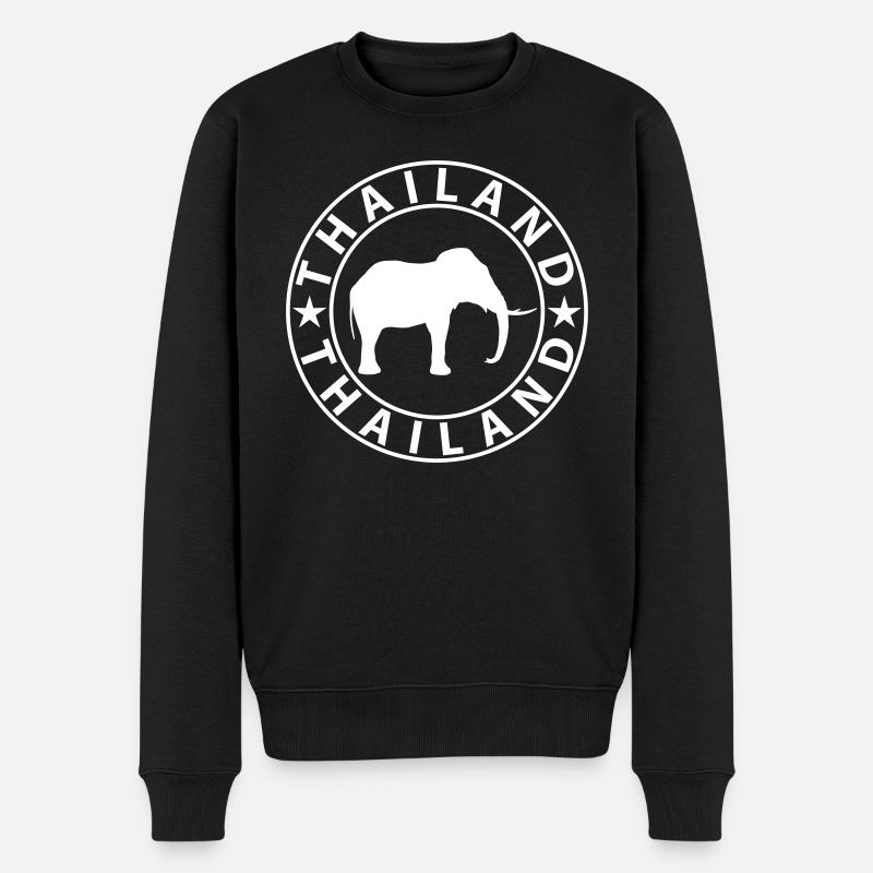 Thailand - Männer Premium Bio Pullover - Schwarz