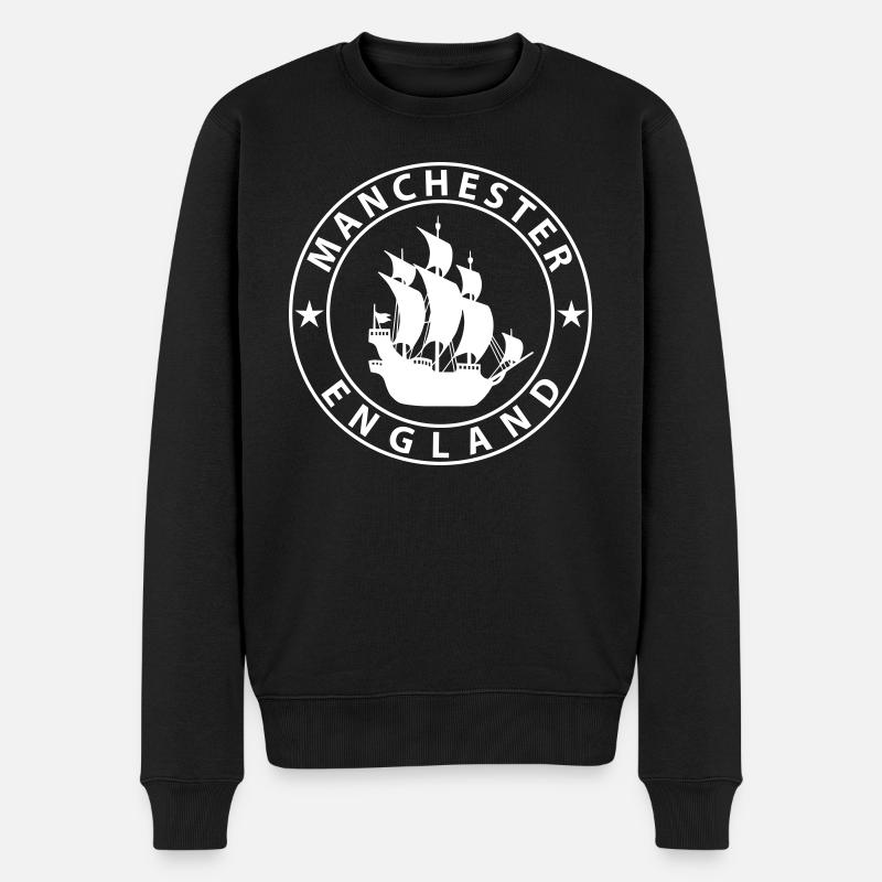 Manchester - Männer Premium Bio Pullover - Schwarz