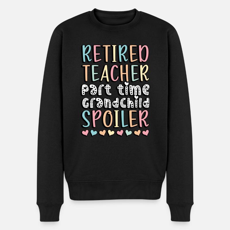 Lehrer Ruhestand Pensionierter Schullehrer Rente - Männer Premium Bio Pullover - Schwarz