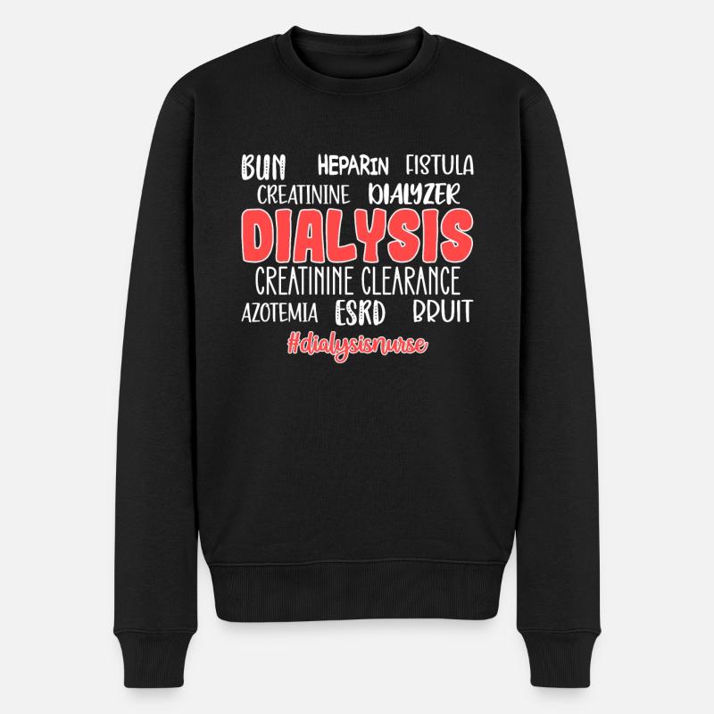 Dialyse Krankenschwester Dialysepflege Nephrologie - Männer Premium Bio Pullover - Schwarz