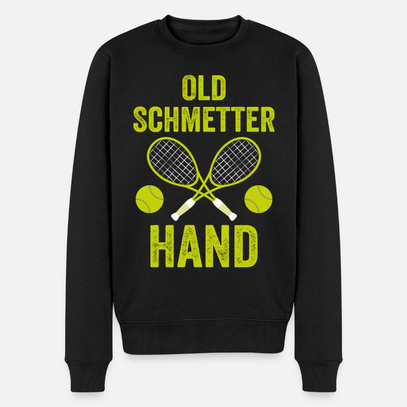 Old Schmetterhand Tennis - Männer Premium Bio Pullover - Schwarz