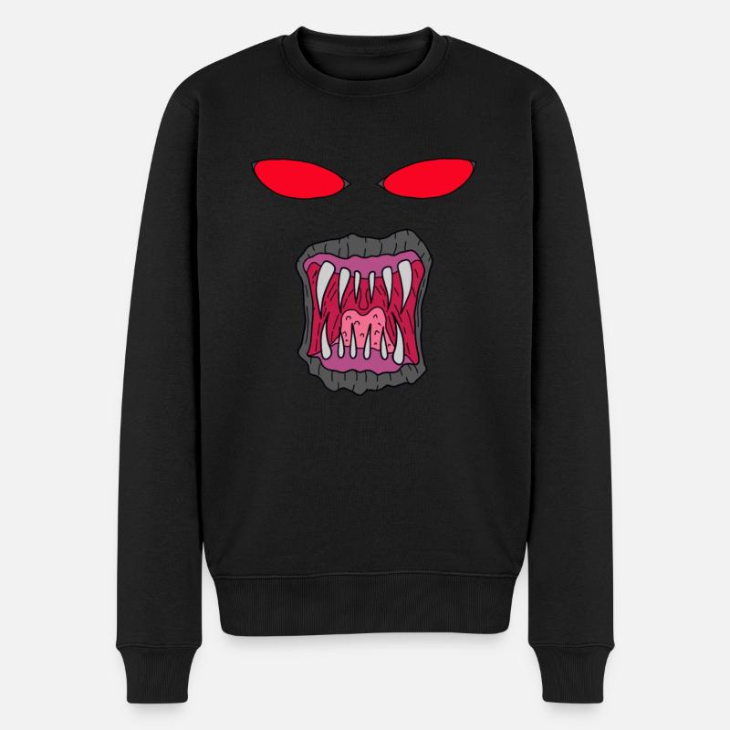 Visage de monstre #2 - Pull Premium bio Homme - noir