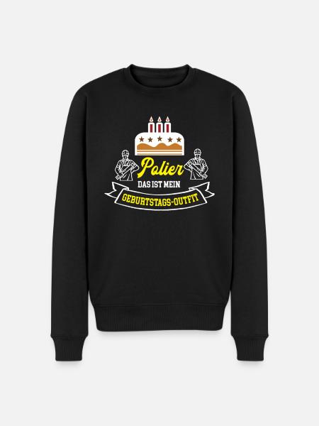 Polier Geburtstag Bauleiter Geburtstagsgeschenk - Männer Premium Bio Pullover - Schwarz